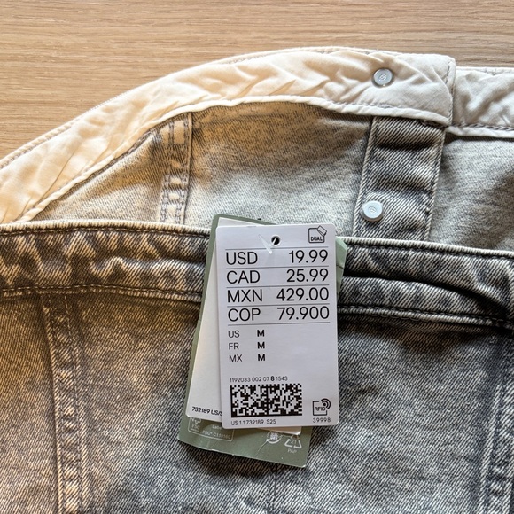 NWT Denim Button-Up Tube Top - Picture 3 of 3